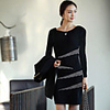 Weimeijia Schlank Langarm Kleid