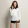 Weimeijia Spitze-Chiffon-Shirt (weiß)