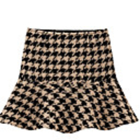 Weimeijia Swallow Gird Tweed Fishtail Short Skirt (Khaki)