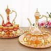 Weinbecher Set Schnapsbecher mit Flagon Tablett 8 Stück Set kreativ geschnitzten Weinkelch Retro Palast europäischen Stil Trinkgeschirr für Hochzeitsgeschenk Bankett