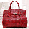 Weinlese-Alligatormuster Patent Leather Tote