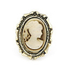 Weinlese Alloy Lady Portrait Pattern Ring (verschiedene Farben)