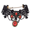 Weinlese Alloy Zirkon Gem Muster Lace Halskette