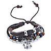 Weinlese Anchor Charm Lederarmband