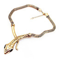 Weinlese Antique Copper Alloy Snake Pattern Halskette