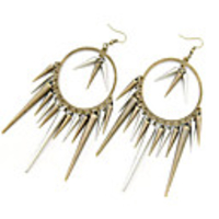 Weinlese Antique Copper Circular Weizen Form-Ohrringe