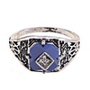 Weinlese aushöhlen Legierung mit Rhinestone Ring