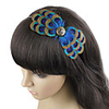 Weinlese-blaue Feder-Stirnband für Frauen ein Pc
