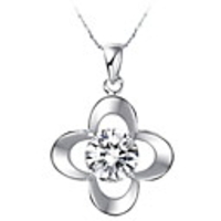 Weinlese-Blumen-Form Frauen Slivery Legierung Halskette (1 PC)