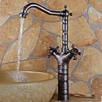 Weinlese Centerset Antique Copper Finish Single Handle Messing Waschbecken Wasserhahn