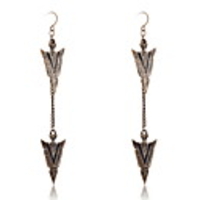 Weinlese-Doppelt-Dreieck Ohrringe