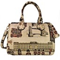 Weinlese-Druck PU-Leder Damen Fashion Bags