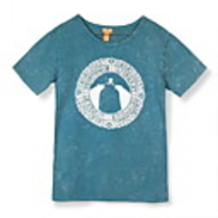 Weinlese-Ethnic-Druck-T-Shirt Männer