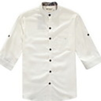 Weinlese-Ethnic Leinen Cotton Shirt Männer