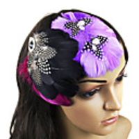 Weinlese-Feder Fascinator für Frauen ein Pc