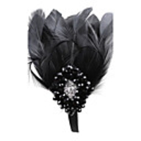 Weinlese-Feder Fascinator für Frauen ein Pc