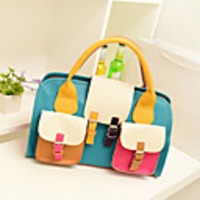 Weinlese Kontrast Farbe Würzen Tote / Umhängetasche