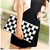 Weinlese Ol Black-white Stricken Clutch