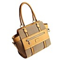 Weinlese PU Lässige Patchwork-Handtasche mit Nieten