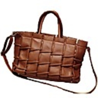 Weinlese PU Shopping / Weave Lässige Handtasche / Umhängetasche