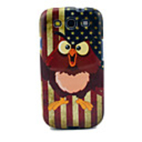 Weinlese US-Flagge Eulen Glossy TPU Soft Cover Case für Samsung Galaxy S3 I9300