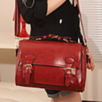 Weinlese West Stil Dual-Belt Tote / Umhängetasche