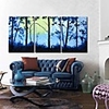 Wälder oder Moonlight Leinwand Kunst Botanical Triumphbogen 3-er Set