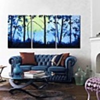 Wälder oder Moonlight Leinwand Kunst Botanical Triumphbogen 3-er Set