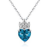 wünschen grenzüberschreitende krone liebe anhänger weiblich europäisch und amerikanisch lila rose rot blau diamant krone diamant herz anhänger modeschmuck Lightinthebox