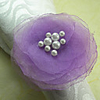 Würdevolle Blumen-Hochzeit Serviettenring Set von 6,  Perle Dia 4, 5 cm