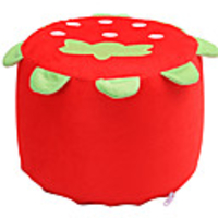 Würdevolle Hausfrau Cartoon Aufblasbare Hocker Strawberry (Screen Color)