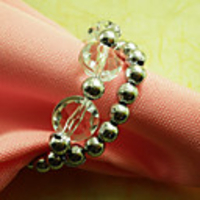 Würdevolle Hochzeit Serviettenring Set von 6,  Durchmesser 4, 5 cm