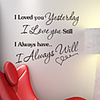 Wörter Always Love You Wandsticker