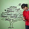 Wörter Family Tree dekorative Wand-Aufkleber