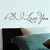 Wörter P.S liebe dich Wandsticker