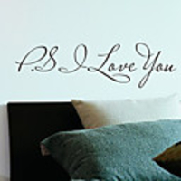 Wörter P.S liebe dich Wandsticker