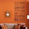 Wörter Rules of Our House Wandsticker