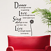 Wörter Tanz Liebe singen und Live Wall Stickers