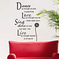 Wörter Tanz Liebe singen und Live Wall Stickers