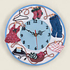 Wäscheservice Theme Polyresin Wanduhr
