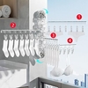 Wäscheständer mit Saugnapf und Gletschermuster,  faltbares Sockentrocknungsregal,  Haushaltsaufhänger mit mehreren Clips,  Sockentrocknungsartefakt für Balkon,  Sockenklammern aus Glas
