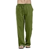 Yoga-Leinenhose für Herren,  breites Bein,  elastische Taille,  Trainingshose,  schnell trocknend,  feuchtigkeitsableitend,  armeegrün,  khaki,  grau,  Baumwolle,  Fitness,  Übergröße,  Sport,  Activewear,  Lightinthebox