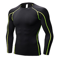 YUERLIAN Herren Langarm Laufshirt T-Shirt Rasche Trocknung Atmungsaktivität Leicht Fitnesstraining Leger Laufen Draußen Sportbekleidung Modisch Himmelblau Orange Schwarz Sportkleidung Dehnbar Lightinthebox