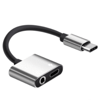 2-in-1 USB-C auf 3, 5 mm Kopfhörer-Adapter