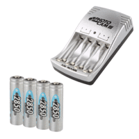 Ansmann Photocam III UK Plug Charger includes 4 AA batteries - 2850mAh