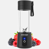 BlendJet One Tragbarer Mixer Smoothie Maker Shaker 340ml - Schwarz