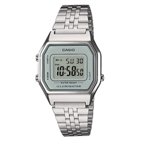 Casio Damen Digitaluhr aus Edelstahl - Silber