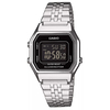Casio Damen Digitaluhr Black Face - Silber