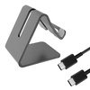 Desktop-Handy-Ständer/Halterung mit Samsung USB-C-auf-USB-C-Kabel 1, 5 m - Schwarz