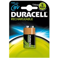 Duracell HR9V Wiederaufladbare 170mAh 9V Batterie